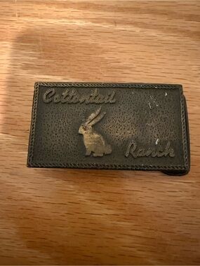 Vintage Cottontail Ranch Belt Buckle